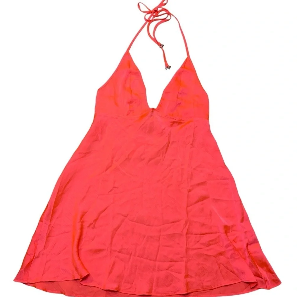 NEW Free People Intimately Hang on Halter pink party dress xsmall